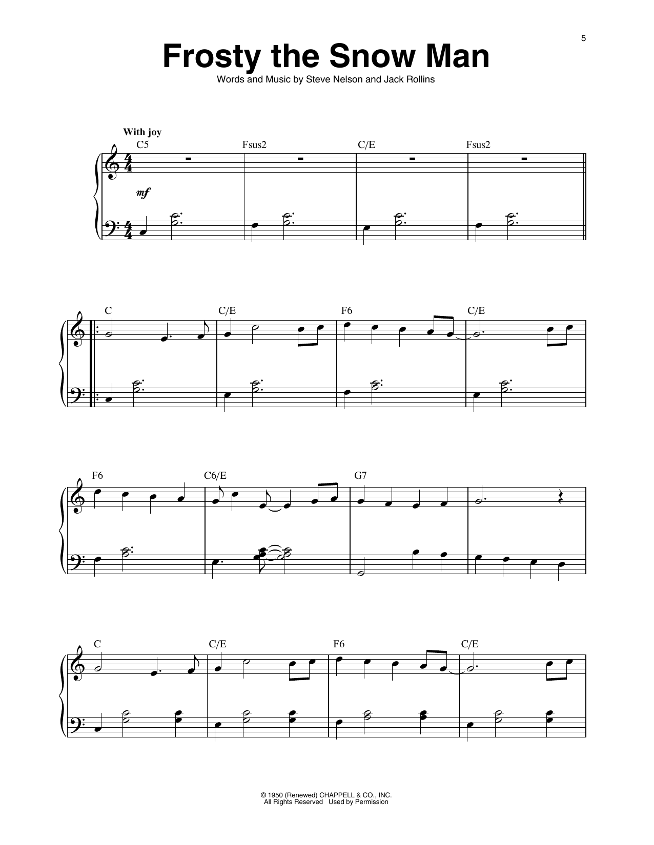 Gene Autry Frosty The Snow Man (arr. Maeve Gilchrist) sheet music notes and chords. Download Printable PDF.