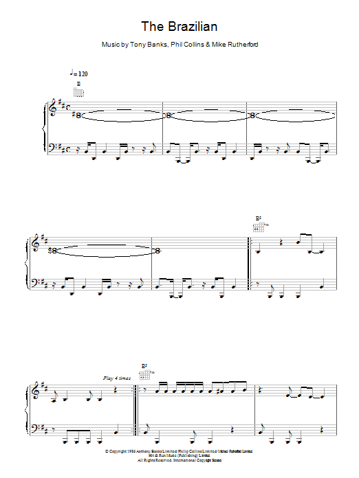 Learn to play Genesis The Brazilian sheet music for Piano, Vocal & Guitar Chords in minutes. Price: 7.8900$ Genesis The Brazilian sheet music notes and chords arranged for Piano, Vocal & Guitar Chords