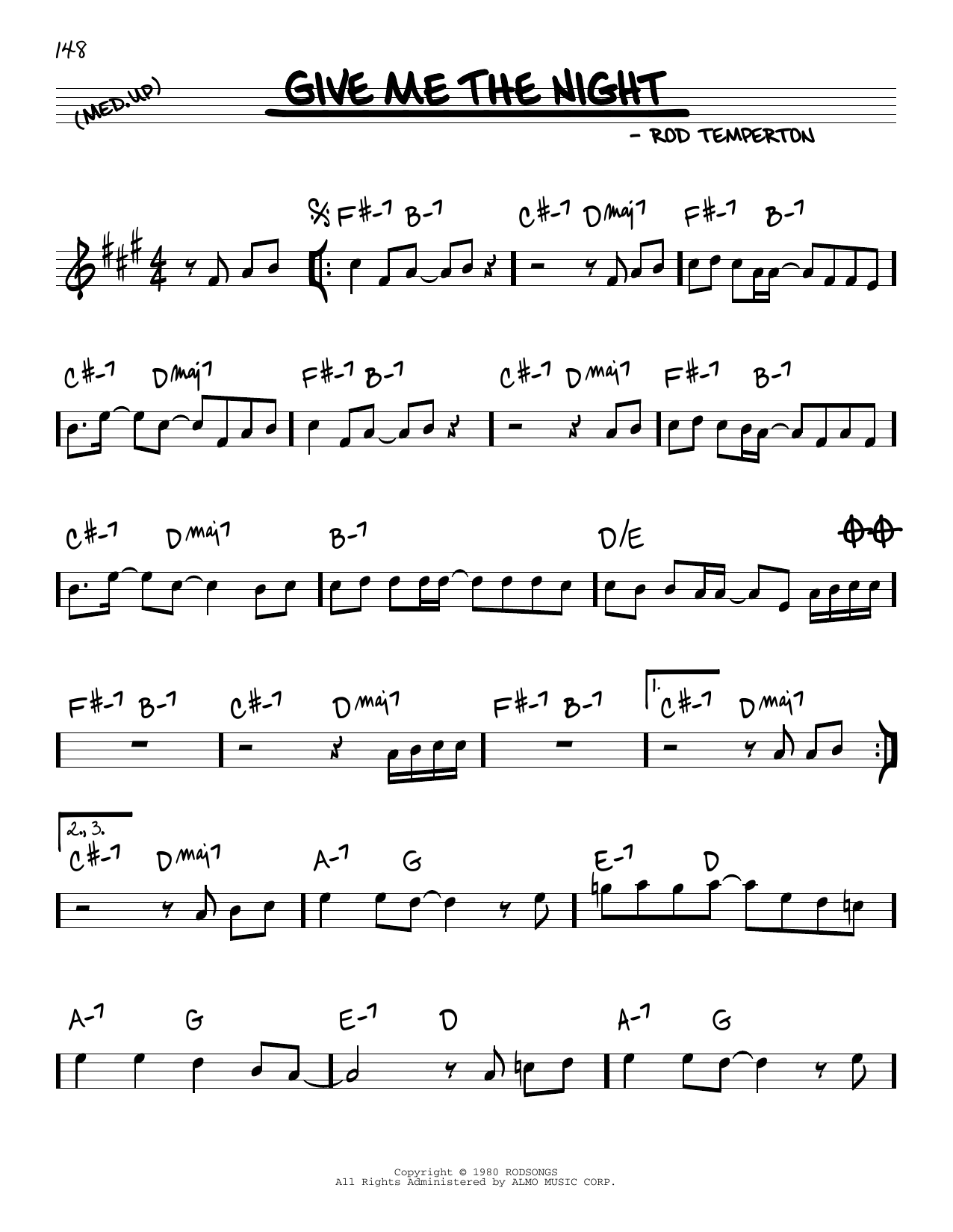 George Benson Give Me The Night sheet music notes and chords arranged for Piano, Vocal & Guitar Chords (Right-Hand Melody)