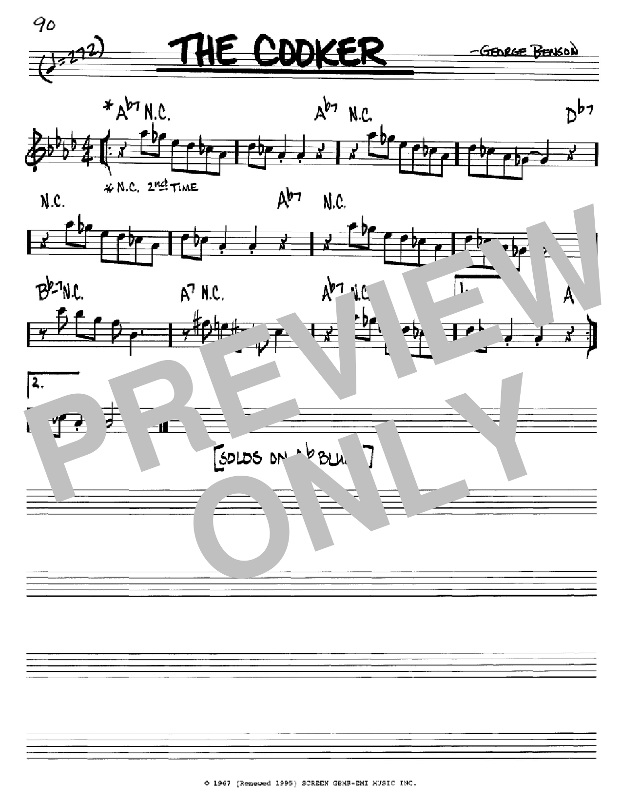 Learn to play George Benson The Cooker sheet music for Real Book – Melody & Chords – Bass Clef Instruments in minutes. Price: 5.9900$ George Benson The Cooker sheet music notes and chords arranged for Real Book – Melody & Chords – Bass Clef Instruments