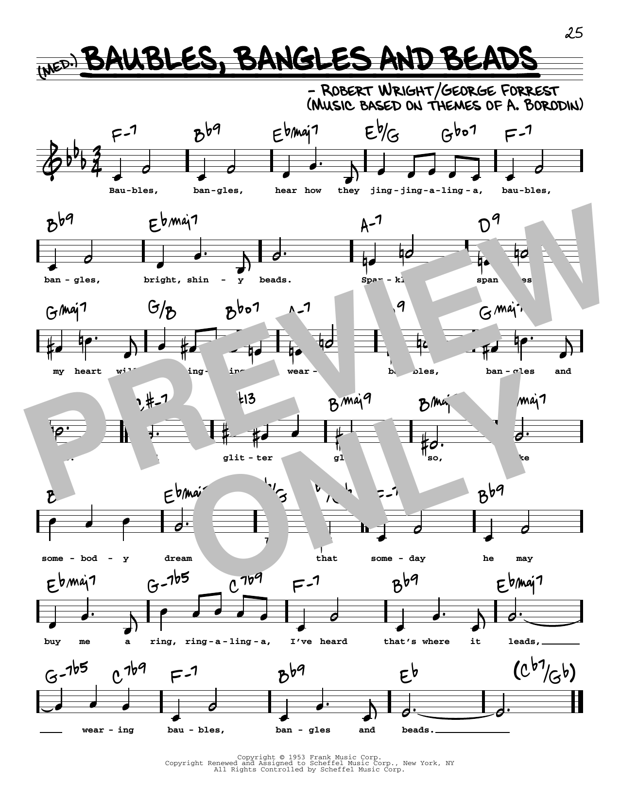 George Forrest Baubles, Bangles And Beads (Low Voice) sheet music notes and chords. Download Printable PDF.