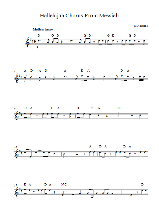 George Frideric Handel Hallelujah Chorus (from The Messiah) sheet music notes and chords. Download Printable PDF.