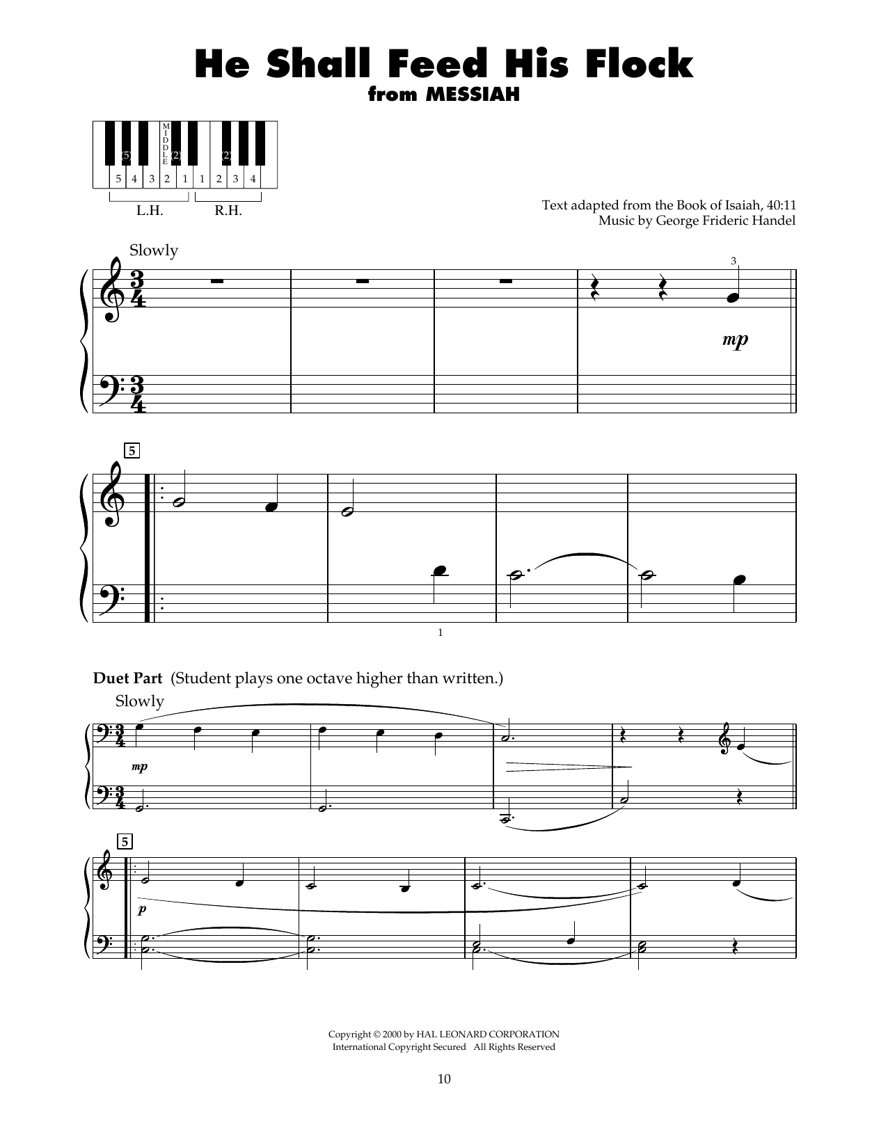 George Frideric Handel He Shall Feed His Flock (arr. Carol Klose) sheet music notes and chords. Download Printable PDF.