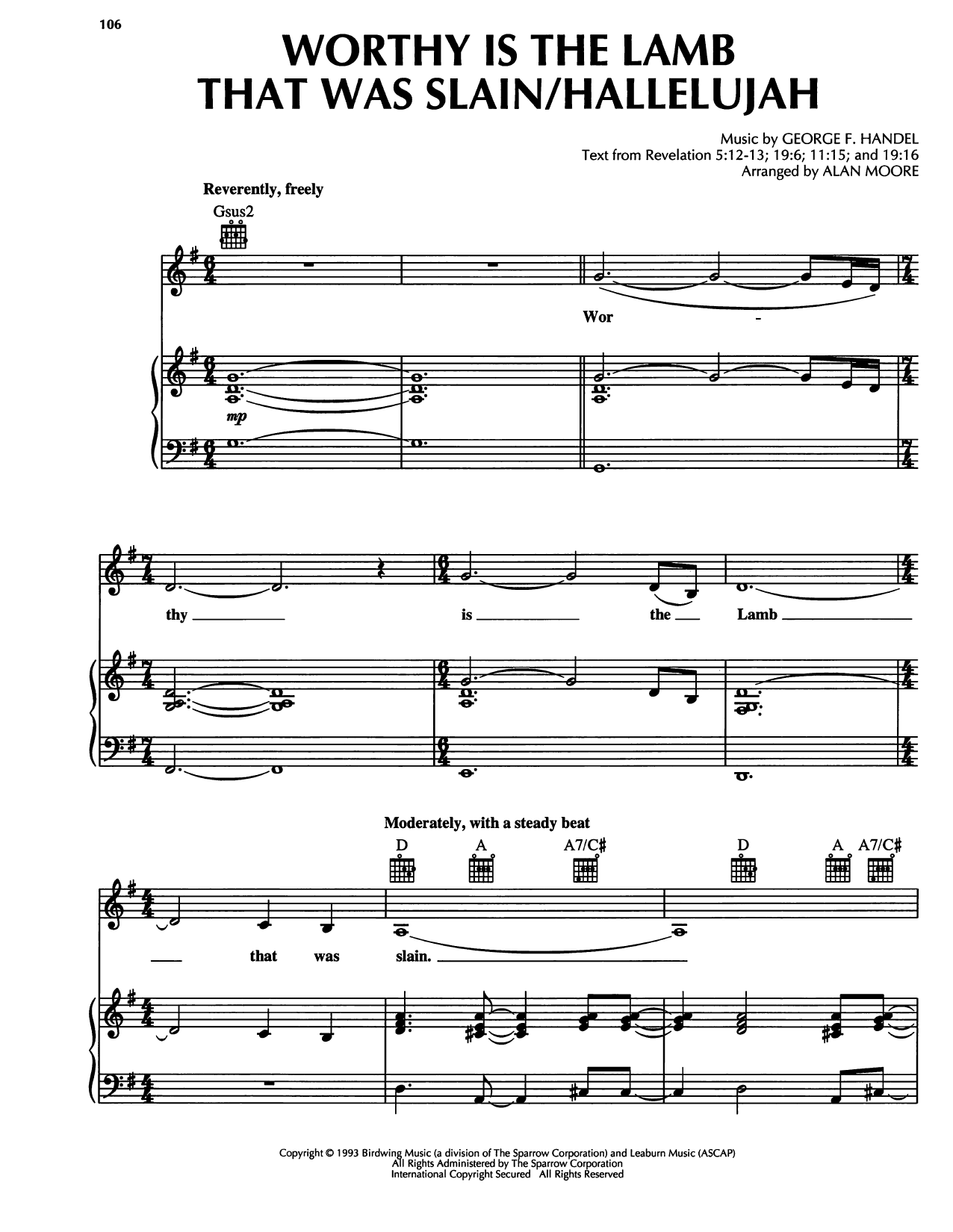 Learn to play George Frideric Handel Worthy Is The Lamb That Was Slain/Hallelujah sheet music for Piano, Vocal & Guitar Chords (Right-Hand Melody) in minutes. Price: 7.8900$ George Frideric Handel Worthy Is The Lamb That Was Slain/Hallelujah sheet music notes and chords arranged for Piano, Vocal & Guitar Chords (Right-Hand Melody)