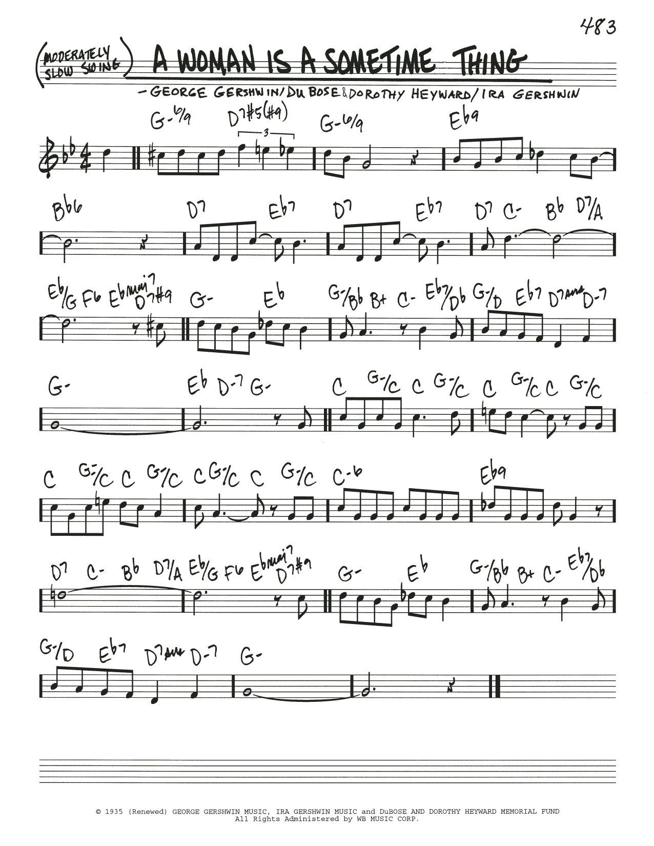 Learn to play George Gershwin A Woman Is A Sometime Thing sheet music for Real Book – Melody & Chords in minutes. Price: 5.9900$ George Gershwin A Woman Is A Sometime Thing sheet music notes and chords arranged for Real Book – Melody & Chords