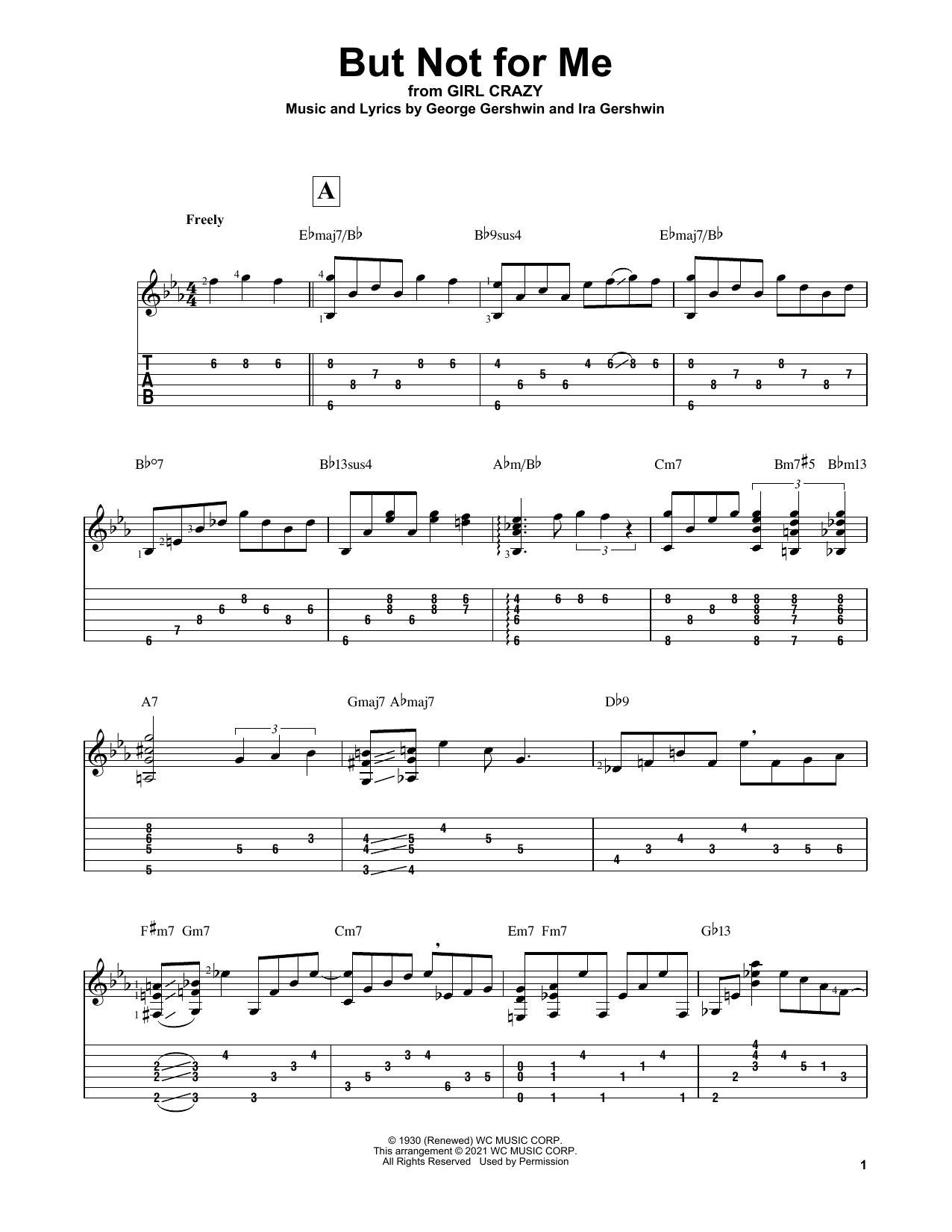 George Gershwin But Not For Me (arr. Matt Otten) sheet music notes and chords. Download Printable PDF.