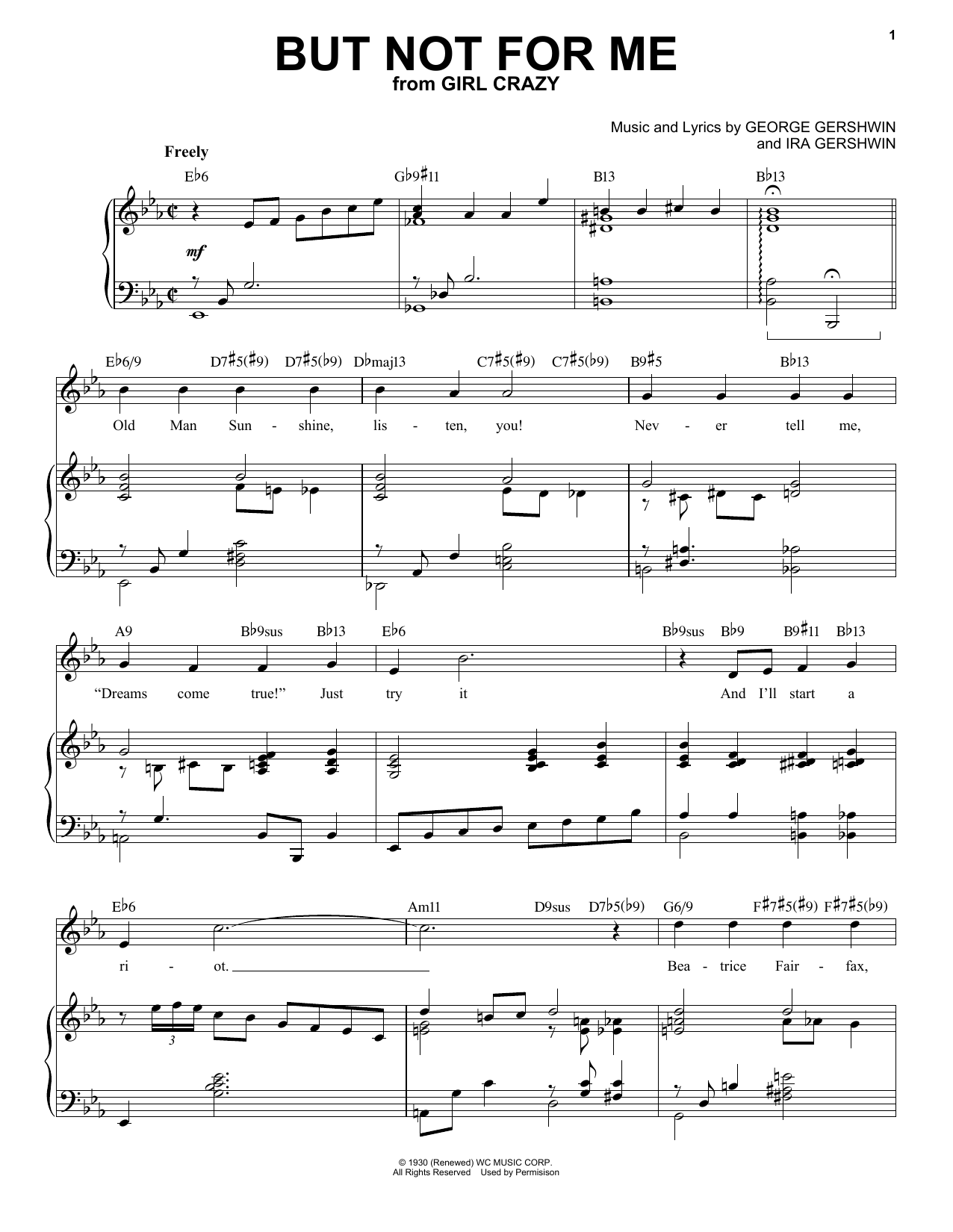 George Gershwin But Not For Me [Jazz version] (arr. Brent Edstrom) sheet music notes and chords. Download Printable PDF.