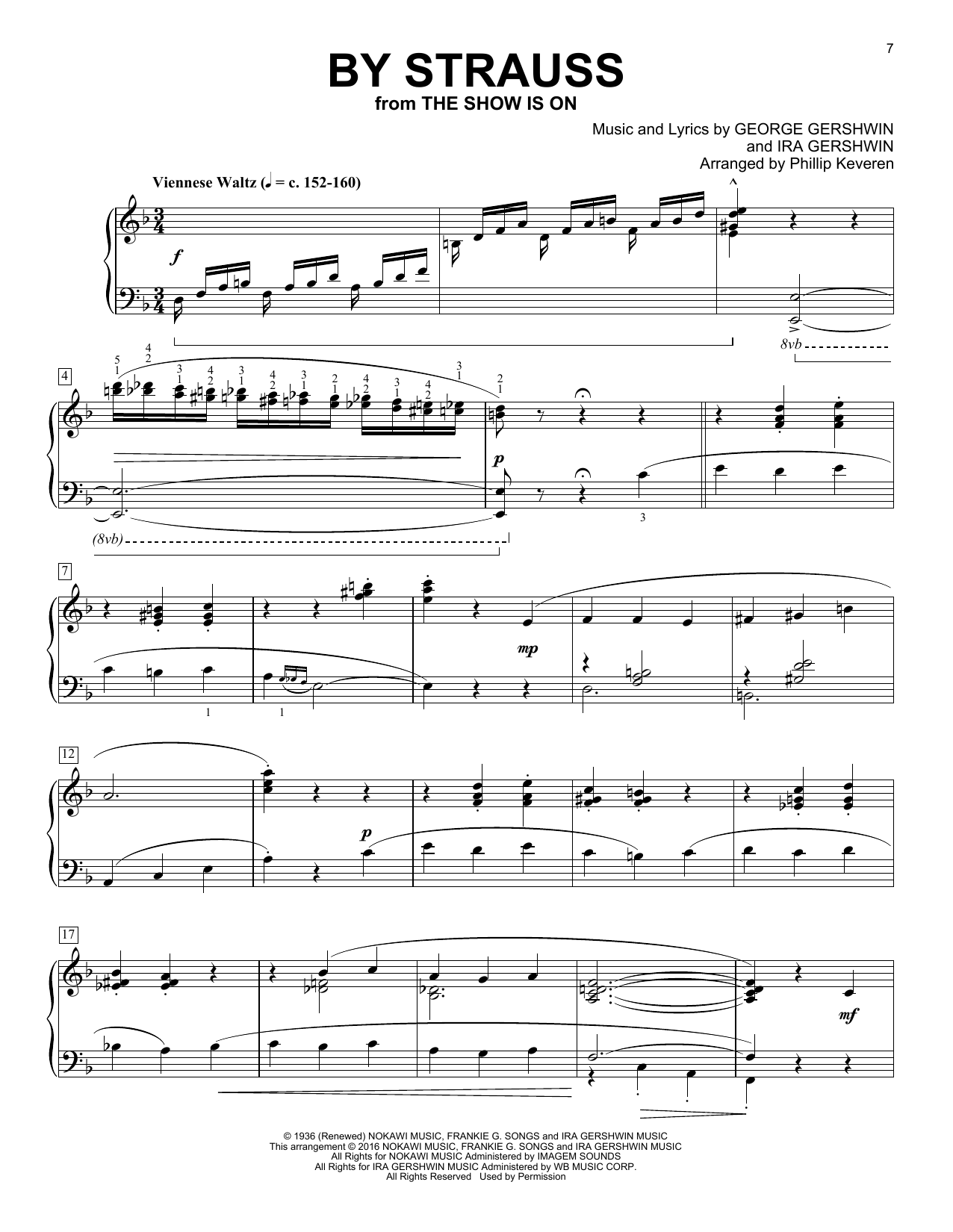 Phillip Keveren By Strauss sheet music notes and chords arranged for Piano Solo