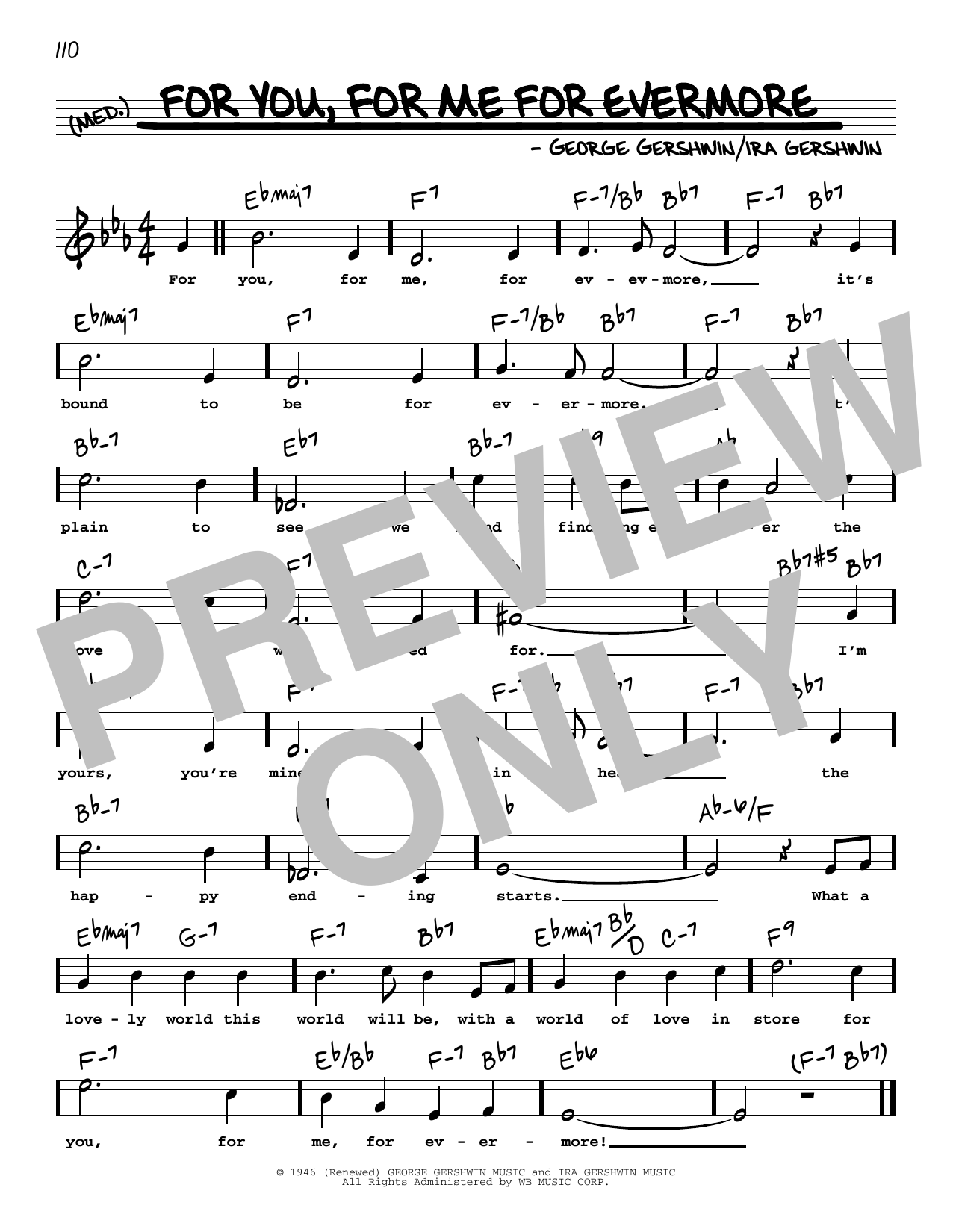 Learn to play George Gershwin For You, For Me For Evermore (High Voice) sheet music for Real Book – Melody, Lyrics & Chords in minutes. Price: 5.9900$ George Gershwin For You, For Me For Evermore (High Voice) sheet music notes and chords arranged for Real Book – Melody, Lyrics & Chords