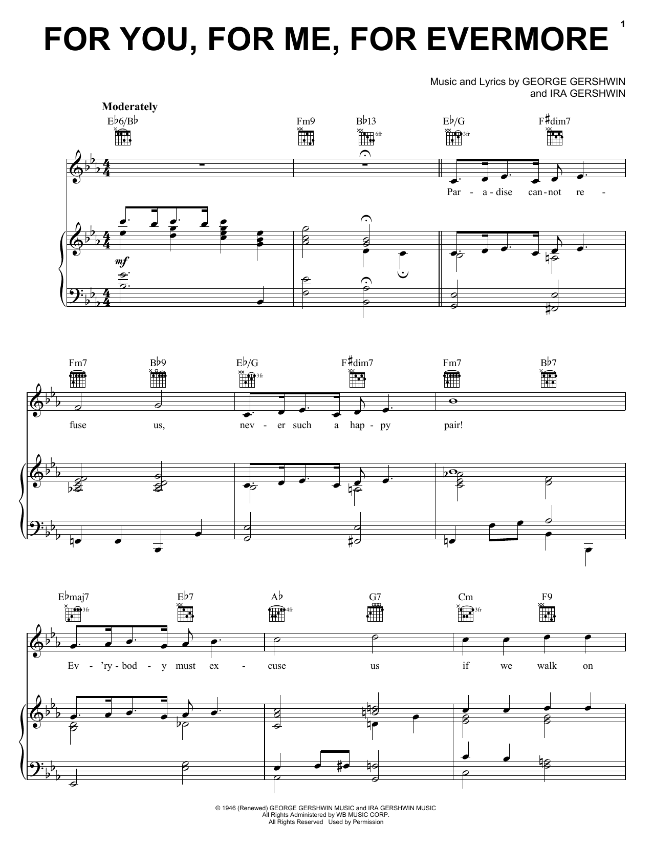 Learn to play George Gershwin For You, For Me For Evermore sheet music for Real Book – Melody & Chords in minutes. Price: 5.9900$ George Gershwin For You, For Me For Evermore sheet music notes and chords arranged for Real Book – Melody & Chords