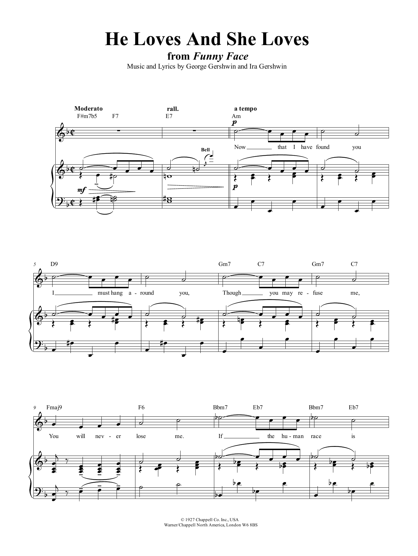 George Gershwin He Loves And She Loves sheet music notes and chords. Download Printable PDF.