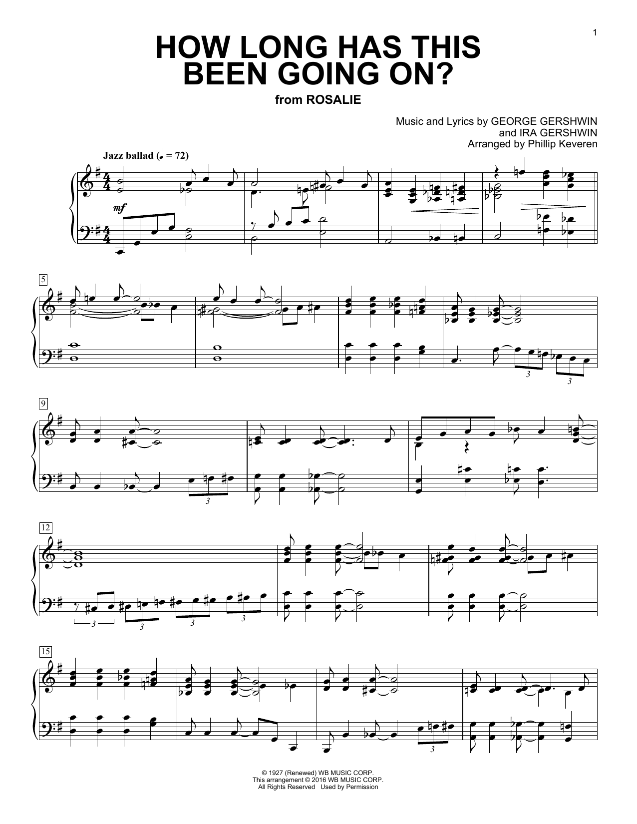 Phillip Keveren How Long Has This Been Going On? sheet music notes and chords arranged for Piano Solo