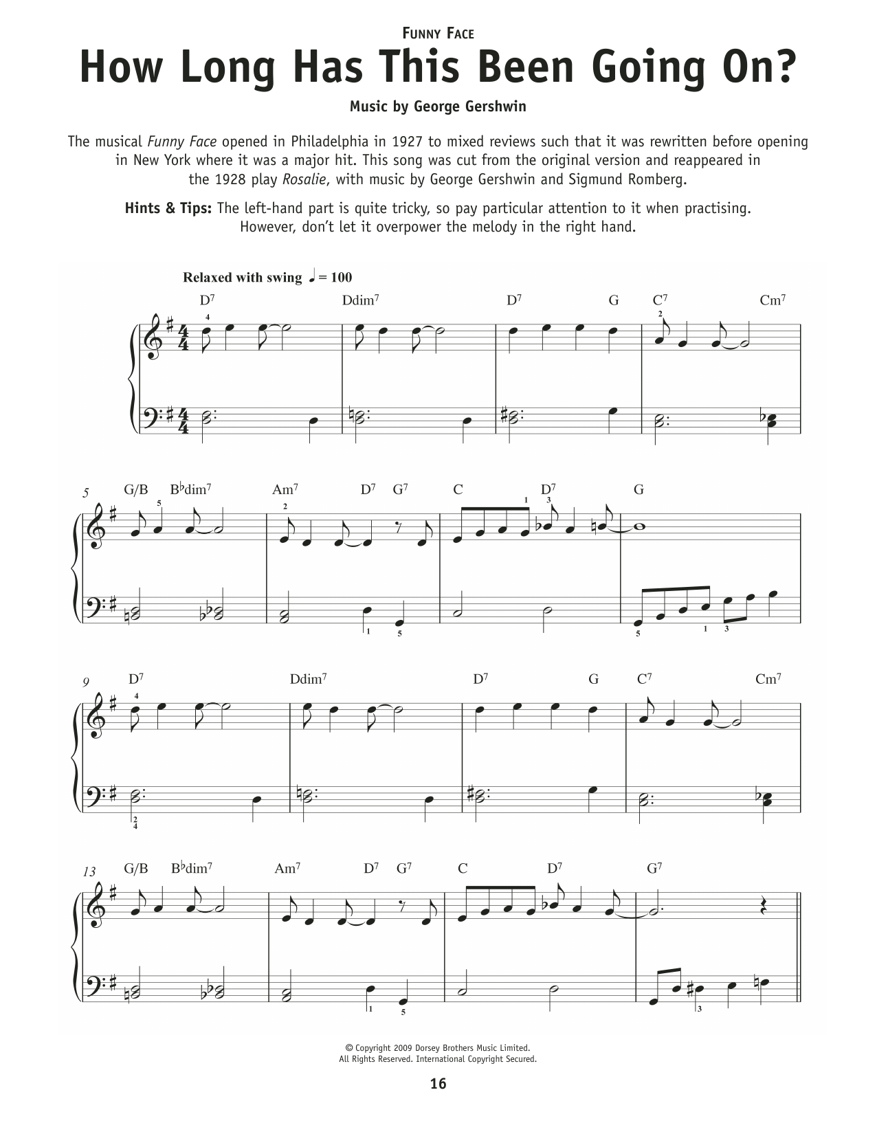 George Gershwin How Long Has This Been Going On? (from Funny Face) sheet music notes and chords. Download Printable PDF.