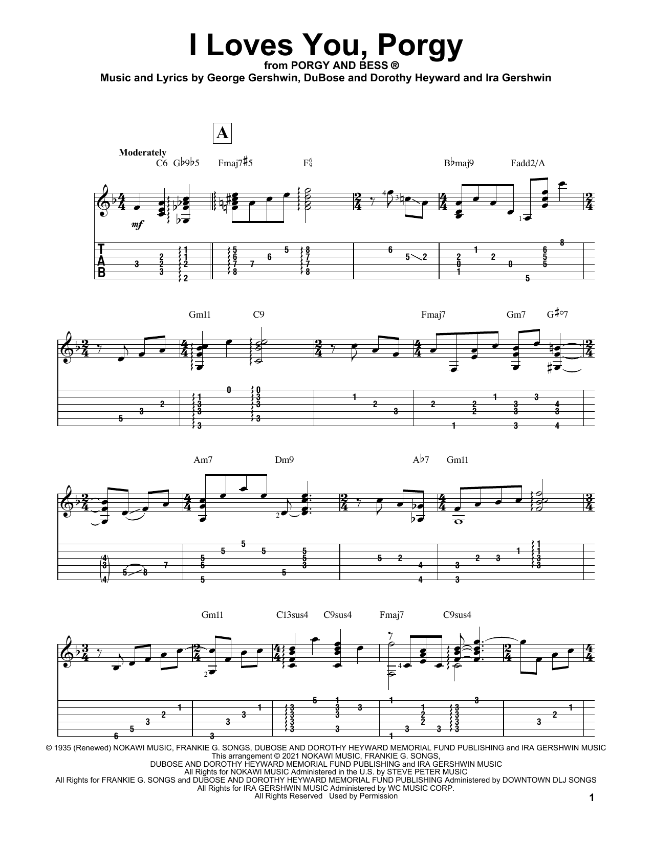 George Gershwin I Loves You, Porgy (arr. Matt Otten) sheet music notes and chords. Download Printable PDF.