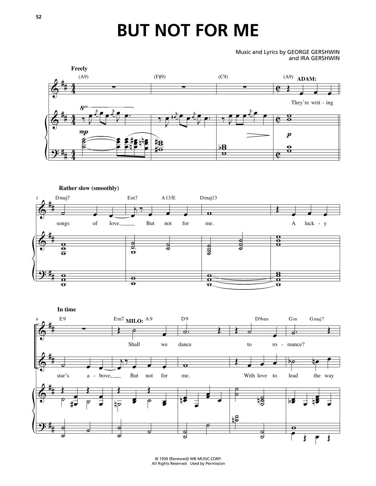 George Gershwin & Ira Gershwin But Not For Me (from An American In Paris) sheet music notes and chords. Download Printable PDF.