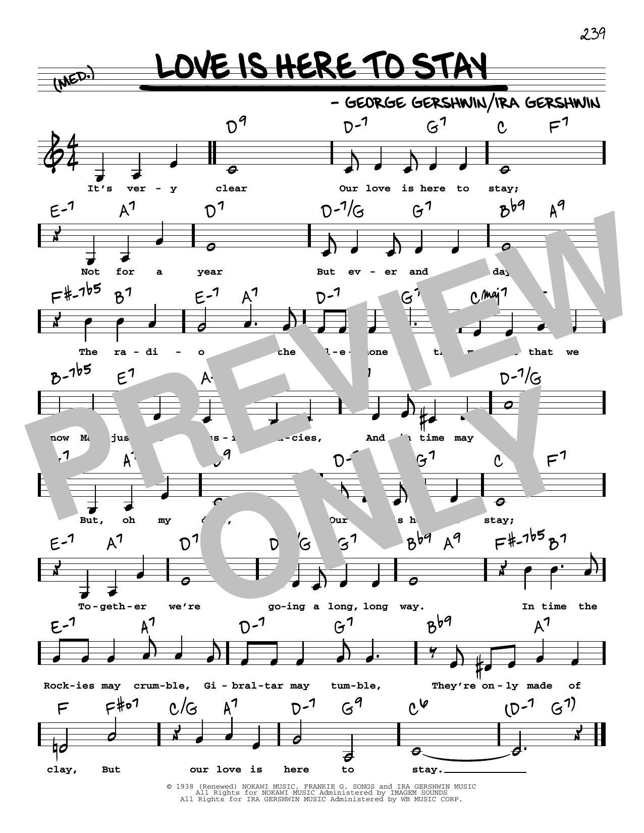 George Gershwin & Ira Gershwin Love Is Here To Stay (Low Voice) sheet music notes and chords. Download Printable PDF.