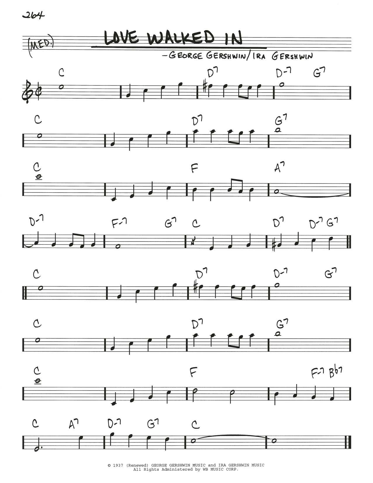 Learn to play George Gershwin & Ira Gershwin Love Walked In sheet music for Real Book – Melody & Chords in minutes. Price: 5.9900$ George Gershwin & Ira Gershwin Love Walked In sheet music notes and chords arranged for Real Book – Melody & Chords