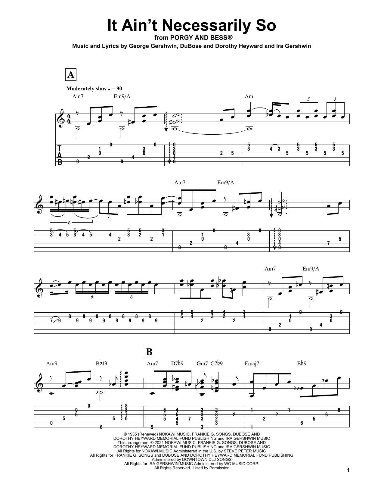 George Gershwin It Ain't Necessarily So (arr. Matt Otten) sheet music notes and chords. Download Printable PDF.