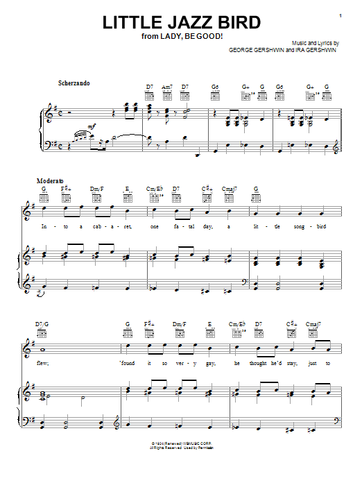 George Gershwin Little Jazz Bird sheet music notes and chords. Download Printable PDF.