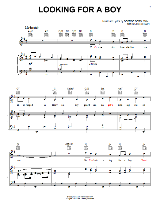 Learn to play George Gershwin Looking For A Boy sheet music for Real Book – Melody & Chords in minutes. Price: 5.9900$ George Gershwin Looking For A Boy sheet music notes and chords arranged for Real Book – Melody & Chords