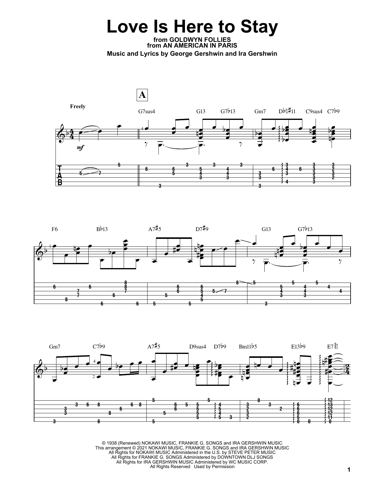 George Gershwin Love Is Here To Stay (arr. Matt Otten) sheet music notes and chords. Download Printable PDF.