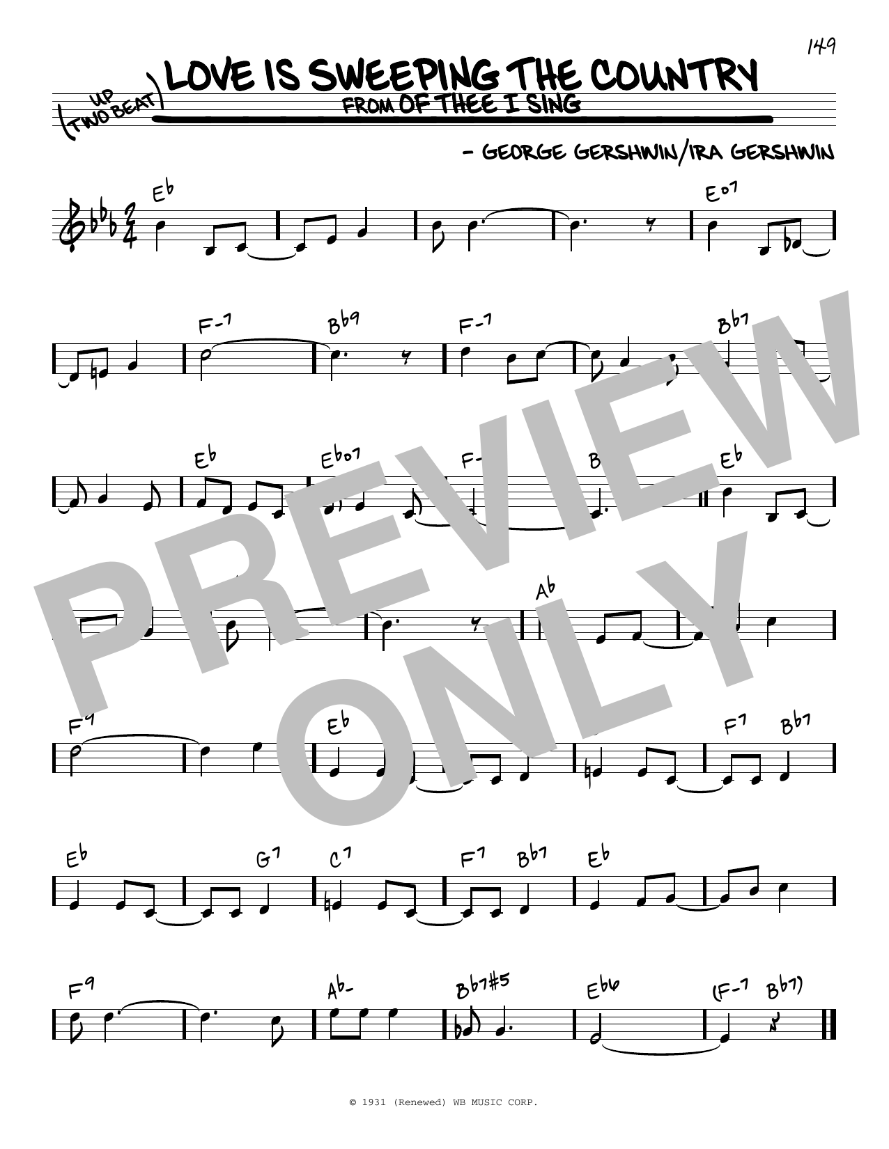 Learn to play George Gershwin Love Is Sweeping The Country sheet music for Real Book – Melody & Chords in minutes. Price: 5.9900$ George Gershwin Love Is Sweeping The Country sheet music notes and chords arranged for Real Book – Melody & Chords