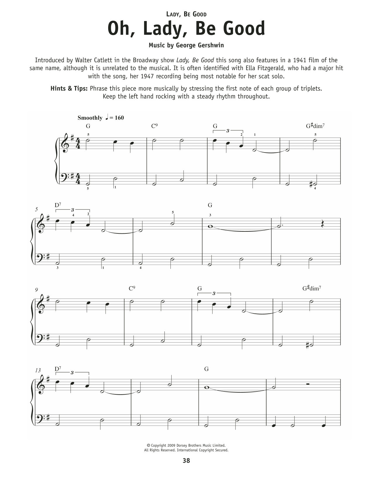 George Gershwin Oh, Lady Be Good! sheet music notes and chords. Download Printable PDF.