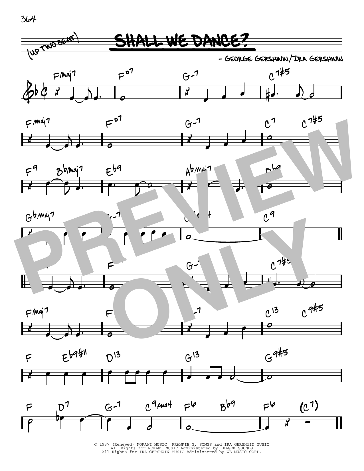 Learn to play George Gershwin Shall We Dance? sheet music for Real Book – Melody & Chords in minutes. Price: 5.9900$ George Gershwin Shall We Dance? sheet music notes and chords arranged for Real Book – Melody & Chords