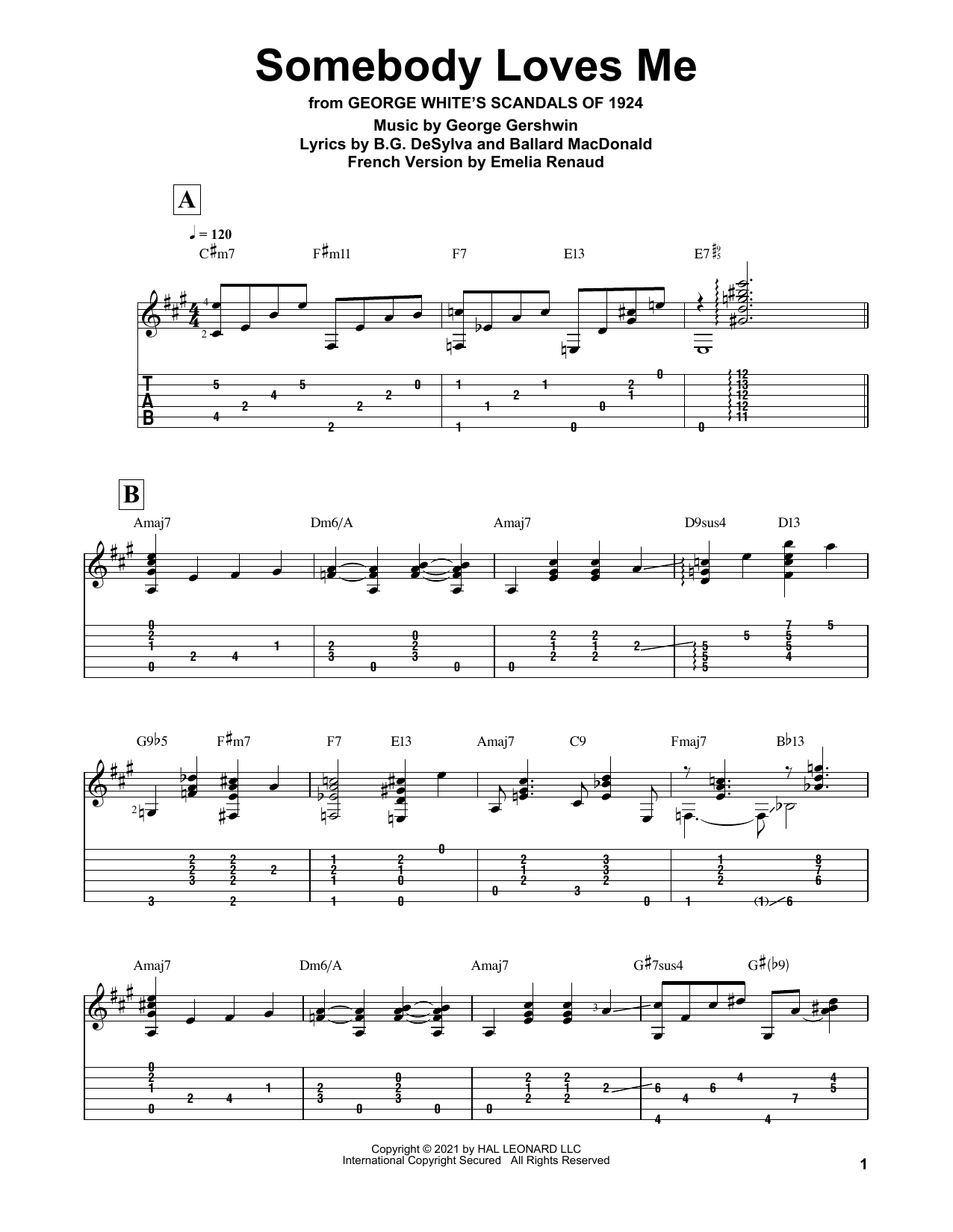 George Gershwin Somebody Loves Me (arr. Matt Otten) sheet music notes and chords. Download Printable PDF.