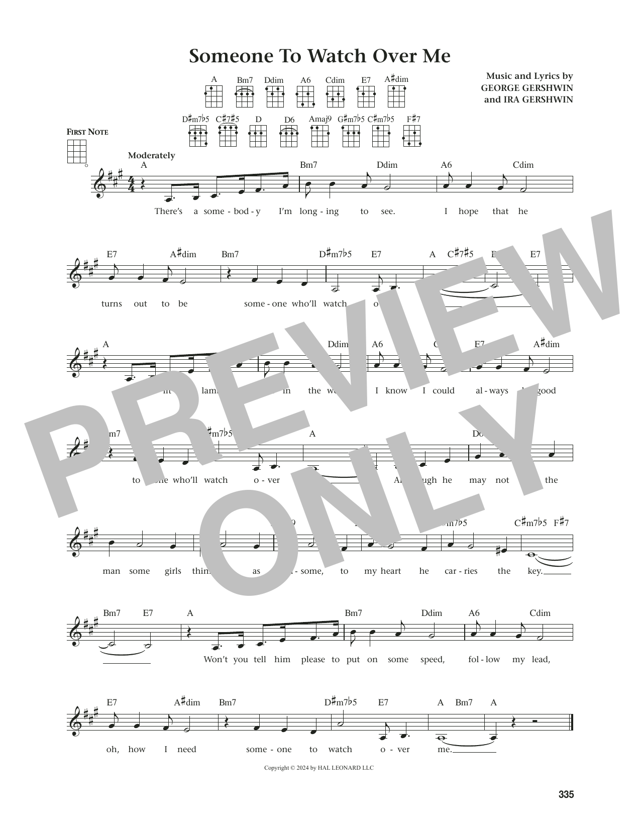 George Gershwin Someone To Watch Over Me (from The Daily Ukulele) (arr. Jim Beloff) sheet music notes and chords. Download Printable PDF.