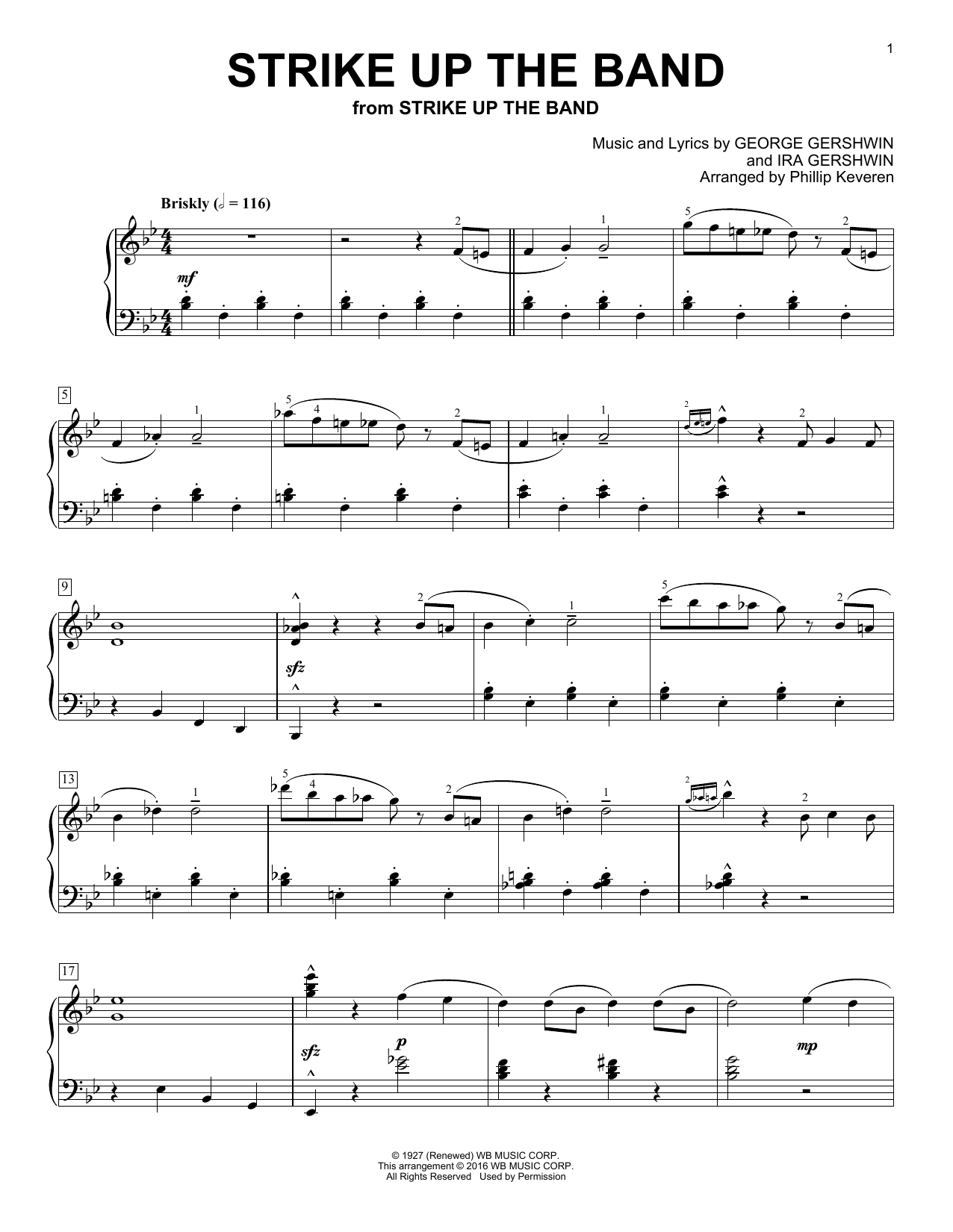 Phillip Keveren Strike Up The Band sheet music notes and chords arranged for Piano Solo