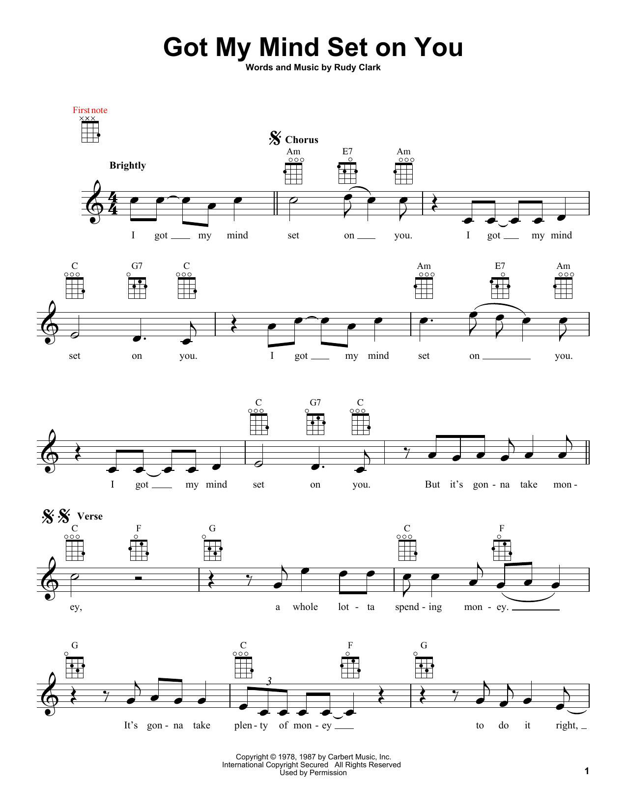 George Harrison Got My Mind Set On You sheet music notes and chords. Download Printable PDF.