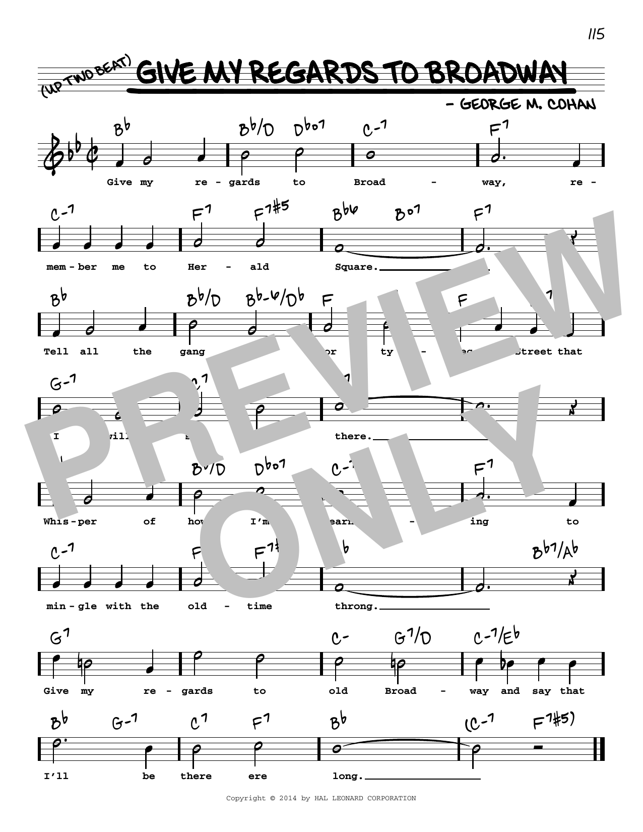Learn to play George M. Cohan Give My Regards To Broadway (High Voice) sheet music for Real Book – Melody, Lyrics & Chords in minutes. Price: 5.9900$ George M. Cohan Give My Regards To Broadway (High Voice) sheet music notes and chords arranged for Real Book – Melody, Lyrics & Chords