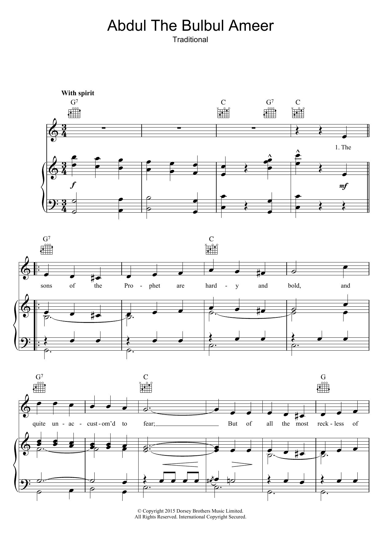 George Melly Abdul The Bulbul Ameer sheet music notes and chords. Download Printable PDF.