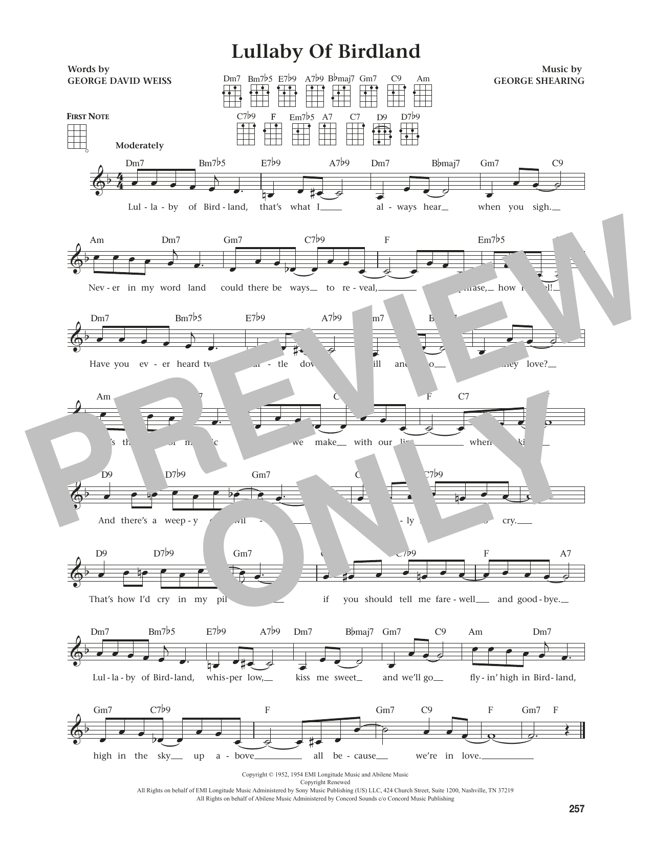 George Shearing Lullaby Of Birdland (from The Daily Ukulele) (arr. Jim Beloff) sheet music notes and chords. Download Printable PDF.