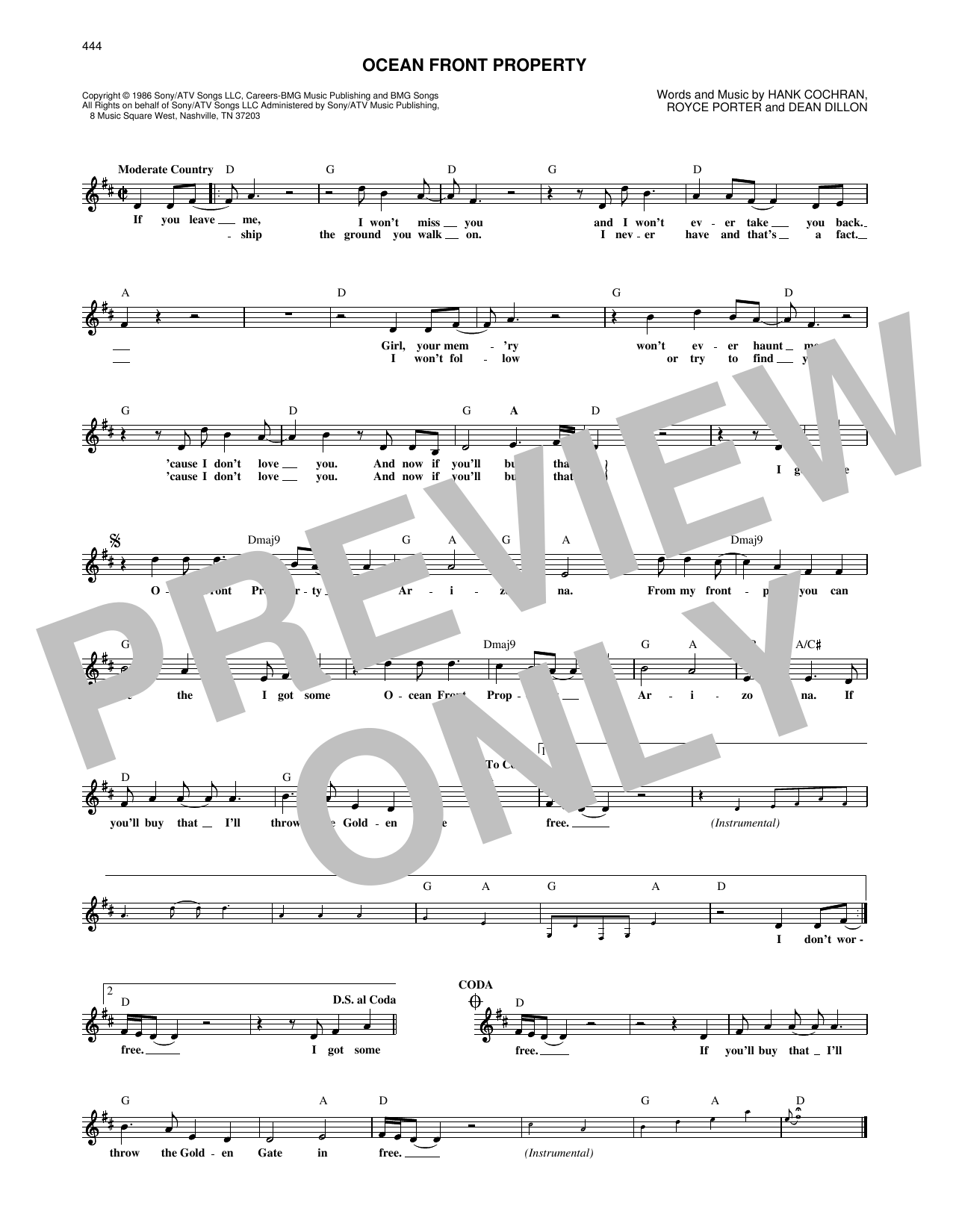 George Strait Ocean Front Property sheet music notes and chords. Download Printable PDF.