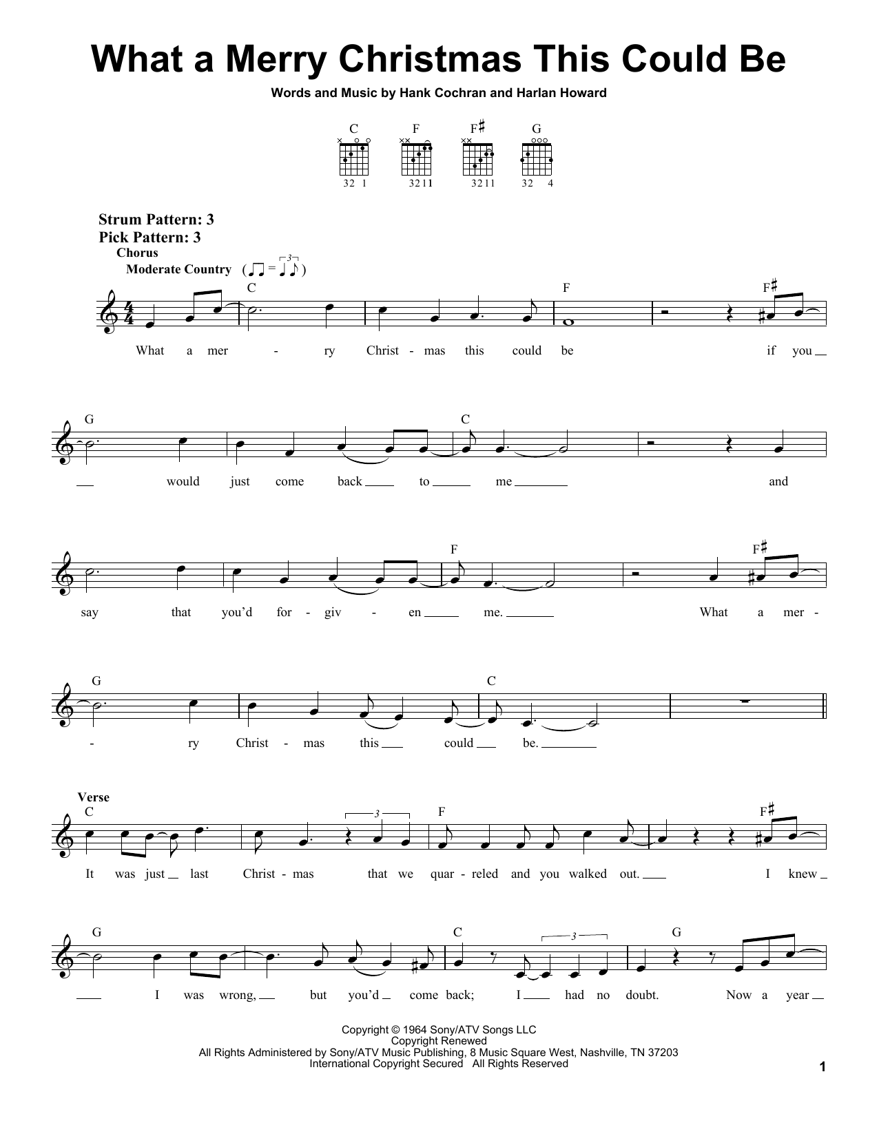 Hank Cochran What A Merry Christmas This Could Be sheet music notes and chords. Download Printable PDF.