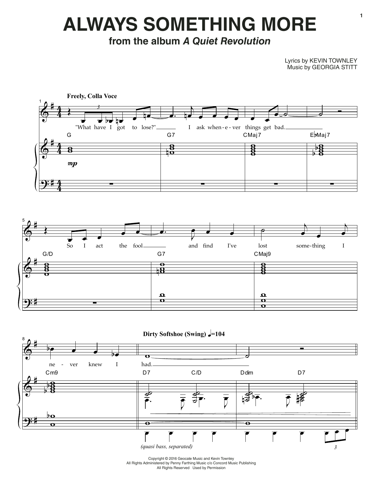 Learn to play Georgia Stitt Always Something More sheet music for Piano & Vocal in minutes. Price: 7.8900$ Georgia Stitt Always Something More sheet music notes and chords arranged for Piano & Vocal