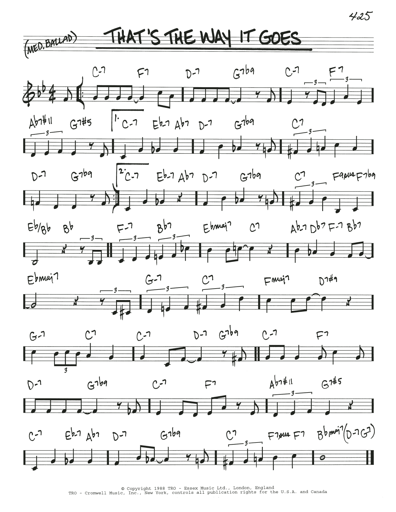 Learn to play Georgie Fame That's The Way It Goes sheet music for Real Book – Melody & Chords in minutes. Price: 5.9900$ Georgie Fame That's The Way It Goes sheet music notes and chords arranged for Real Book – Melody & Chords