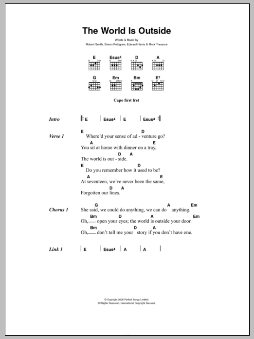 Ghosts The World Is Outside sheet music notes and chords. Download Printable PDF.