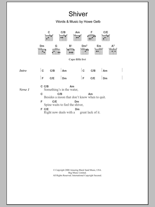 Giant Sand Shiver sheet music notes and chords. Download Printable PDF.