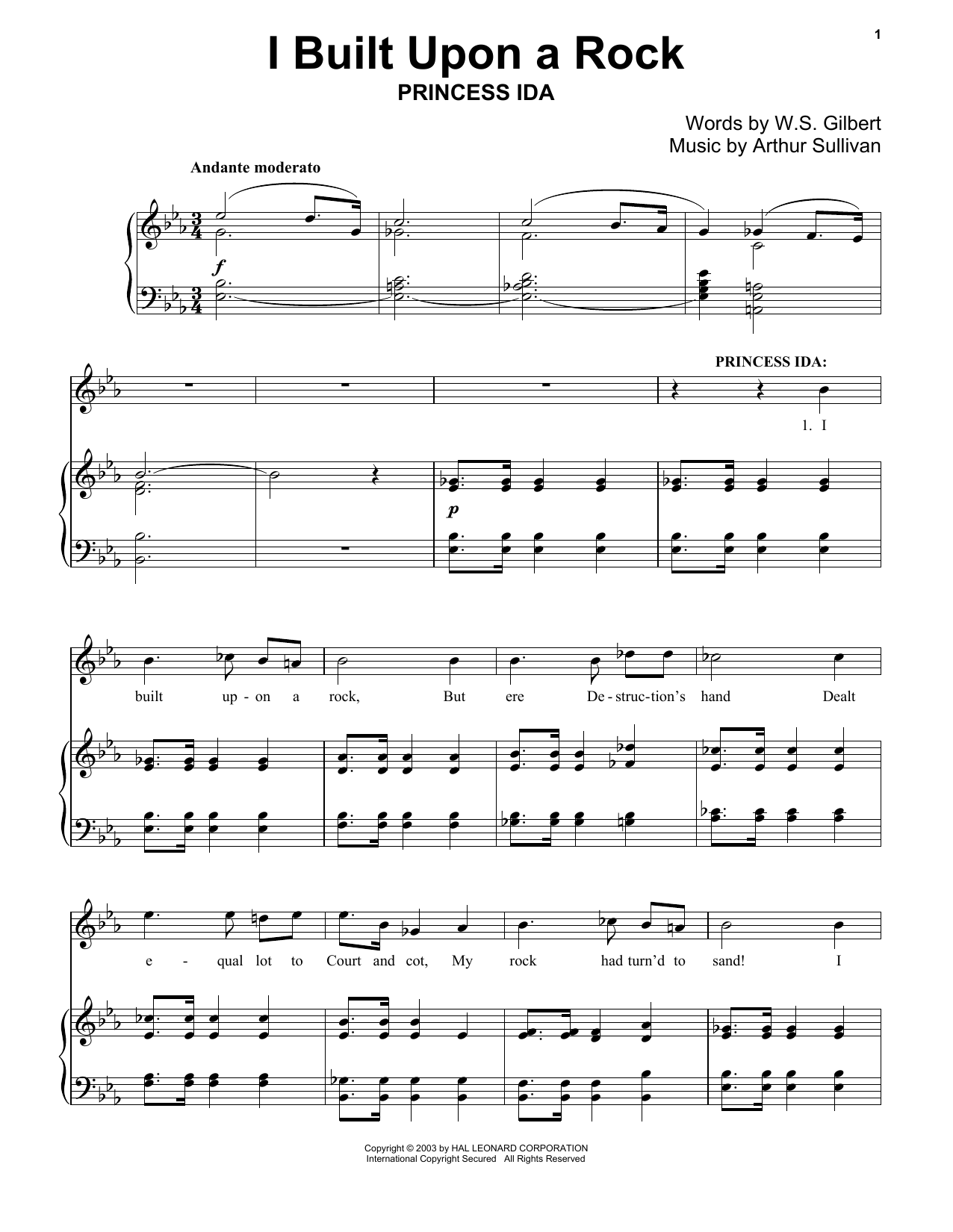 Learn to play Gilbert & Sullivan I Built Upon A Rock sheet music for Piano Solo in minutes. Price: 7.8900$ Gilbert & Sullivan I Built Upon A Rock sheet music notes and chords arranged for Piano Solo