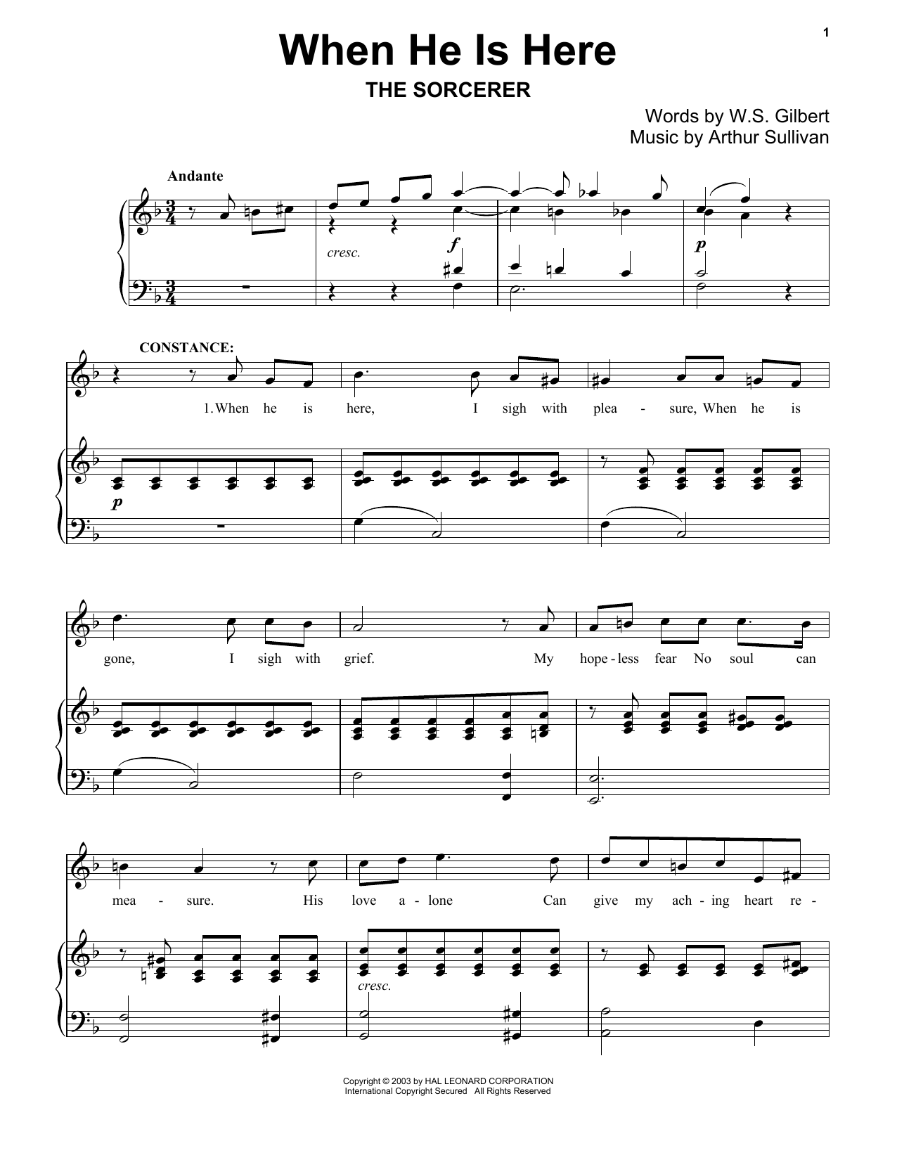 Learn to play Gilbert & Sullivan When He Is Here sheet music for Piano Solo in minutes. Price: 7.8900$ Gilbert & Sullivan When He Is Here sheet music notes and chords arranged for Piano Solo