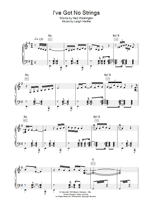 Learn to play Gipsy Kings I've Got No Strings sheet music for Piano, Vocal & Guitar Chords in minutes. Price: 7.8900$ Gipsy Kings I've Got No Strings sheet music notes and chords arranged for Piano, Vocal & Guitar Chords