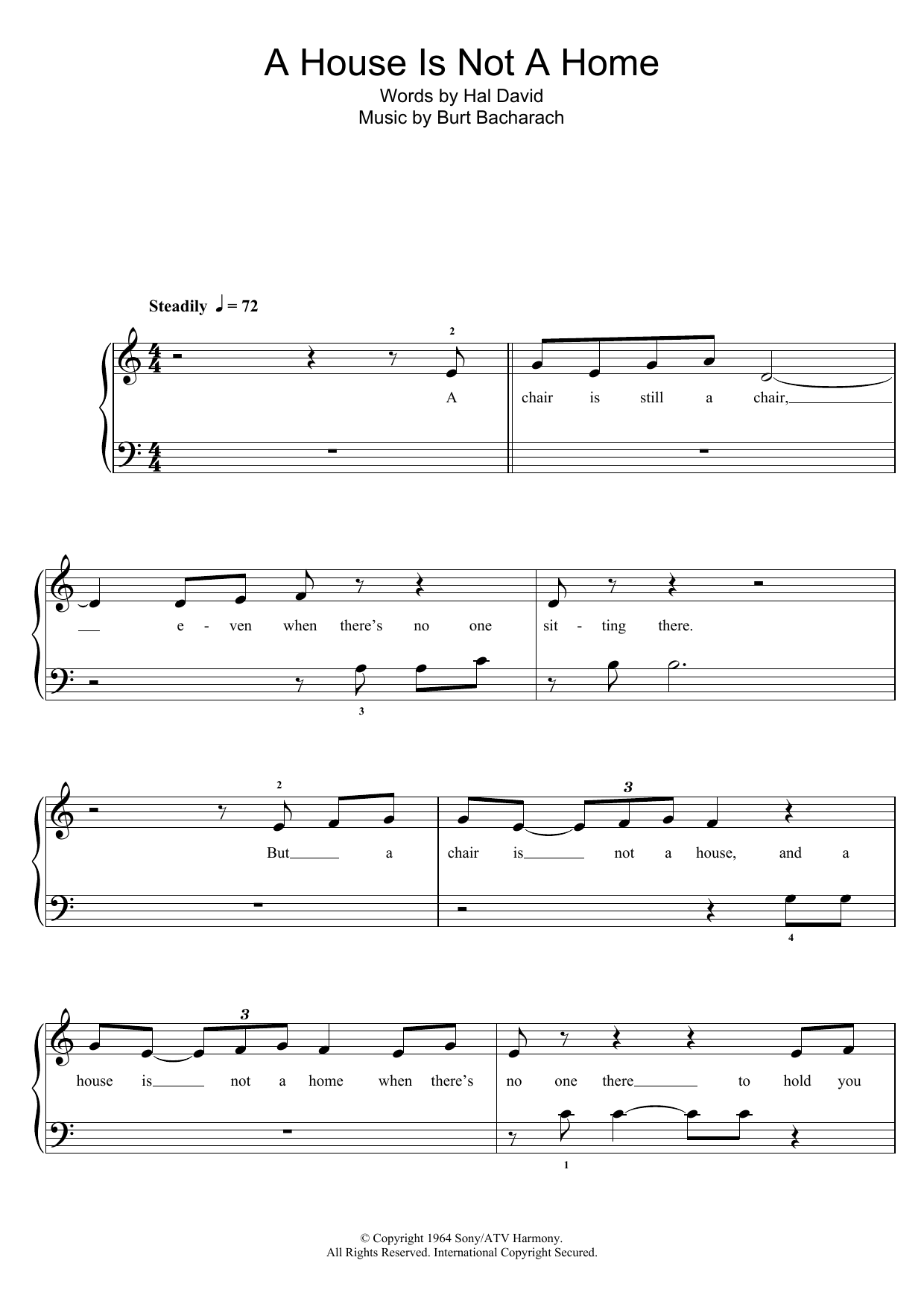 Glee Cast A House Is Not A Home sheet music notes and chords. Download Printable PDF.