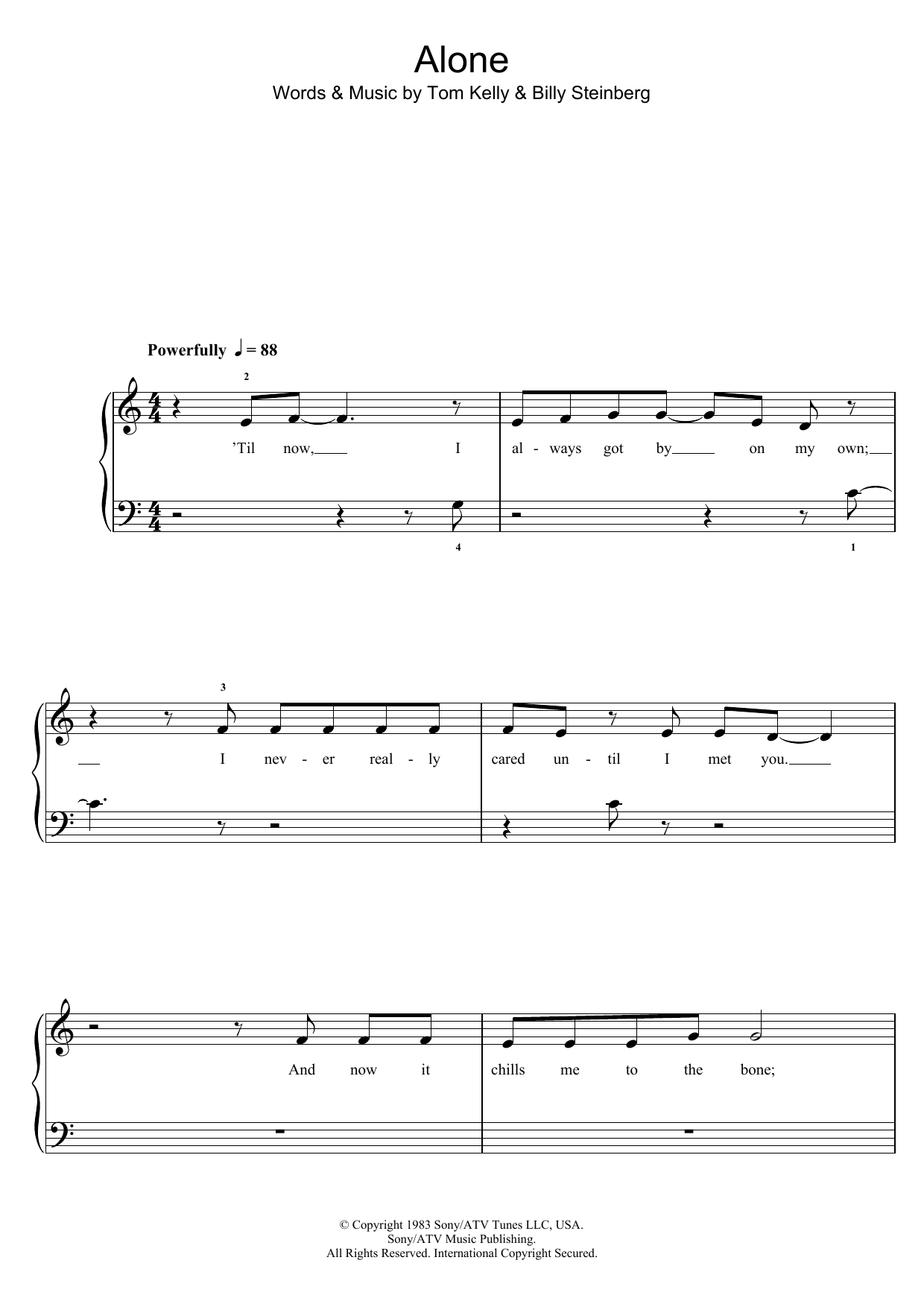 Glee Cast Alone sheet music notes and chords. Download Printable PDF.