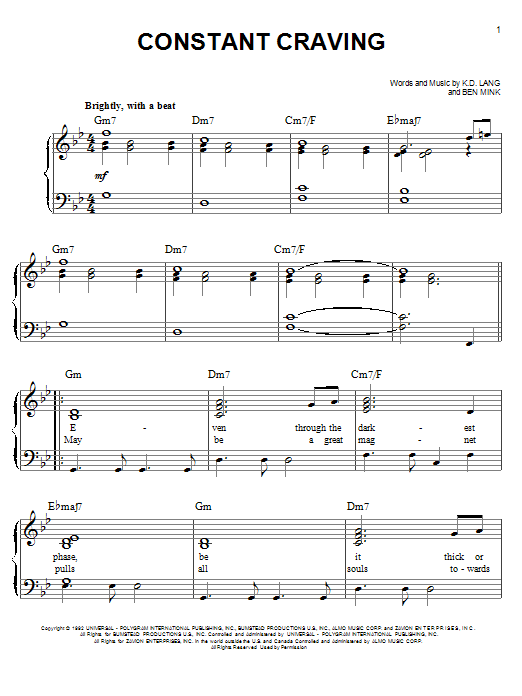 Glee Cast Constant Craving sheet music notes and chords. Download Printable PDF.