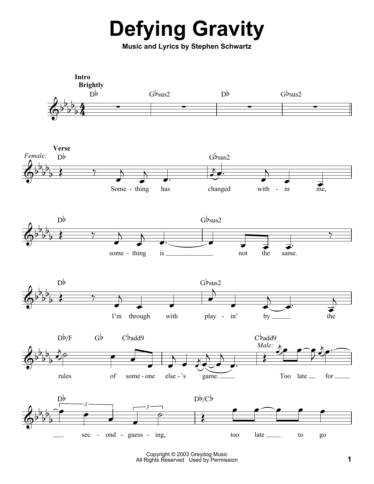 Glee Cast featuring Chris Colfer and Lea Michele Defying Gravity (from Wicked) sheet music notes and chords. Download Printable PDF.