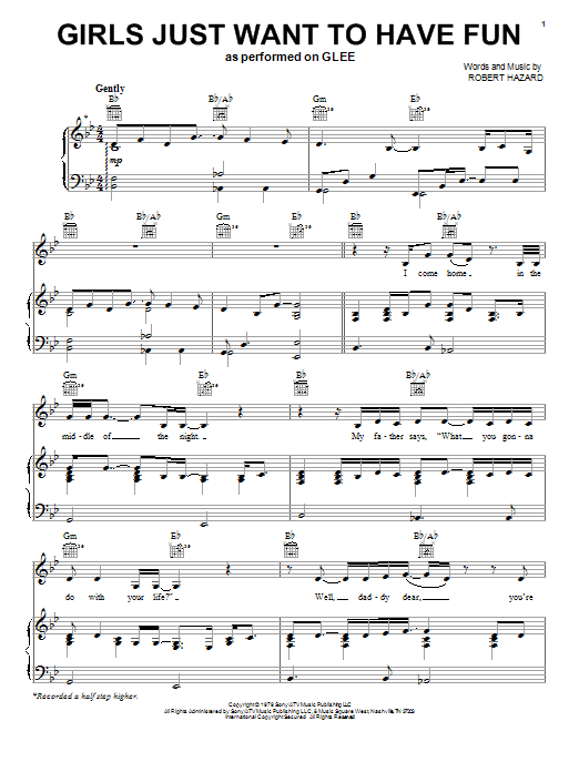 Learn to play Glee Cast Girls Just Want To Have Fun sheet music for Piano, Vocal & Guitar Chords (Right-Hand Melody) in minutes. Price: 7.8900$ Glee Cast Girls Just Want To Have Fun sheet music notes and chords arranged for Piano, Vocal & Guitar Chords (Right-Hand Melody)