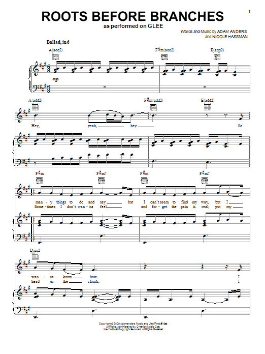 Learn to play Room For Two Roots Before Branches sheet music for Piano, Vocal & Guitar Chords (Right-Hand Melody) in minutes. Price: 7.8900$ Room For Two Roots Before Branches sheet music notes and chords arranged for Piano, Vocal & Guitar Chords (Right-Hand Melody)